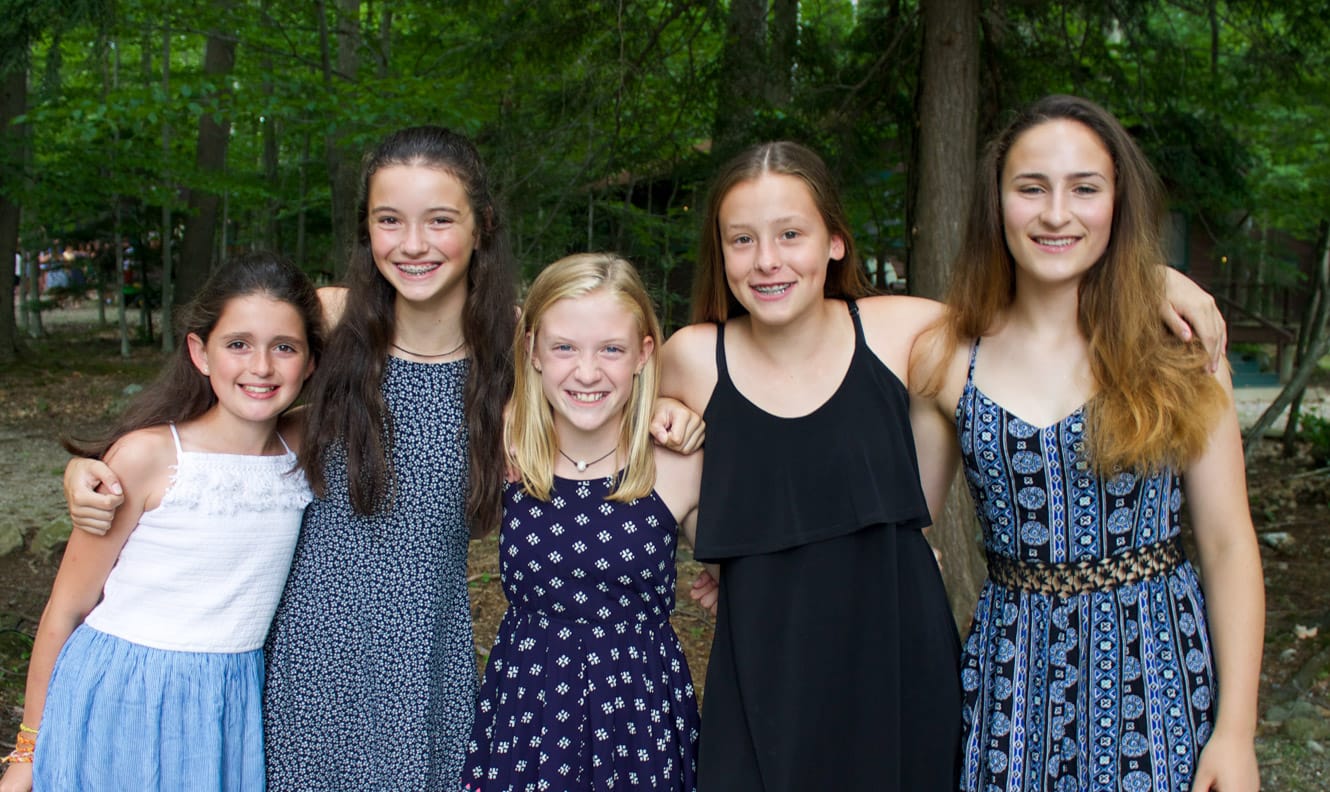 Girls dressed up for final banquet