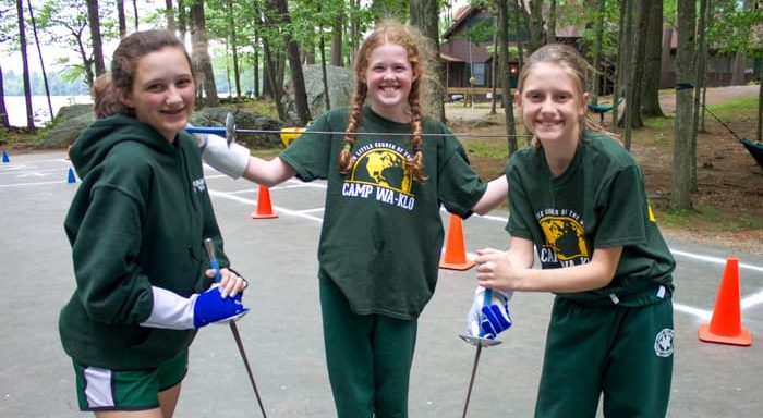 Girls fencing