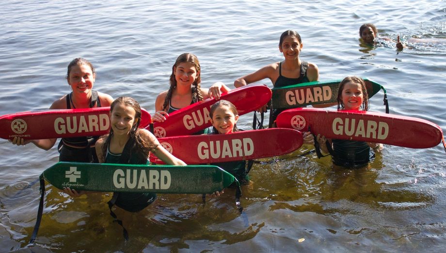 Girls learning lifeguarding