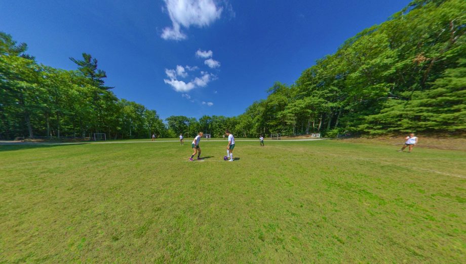 Girls playing soccer