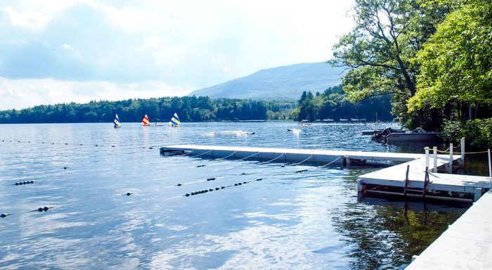 Lake and sailboats